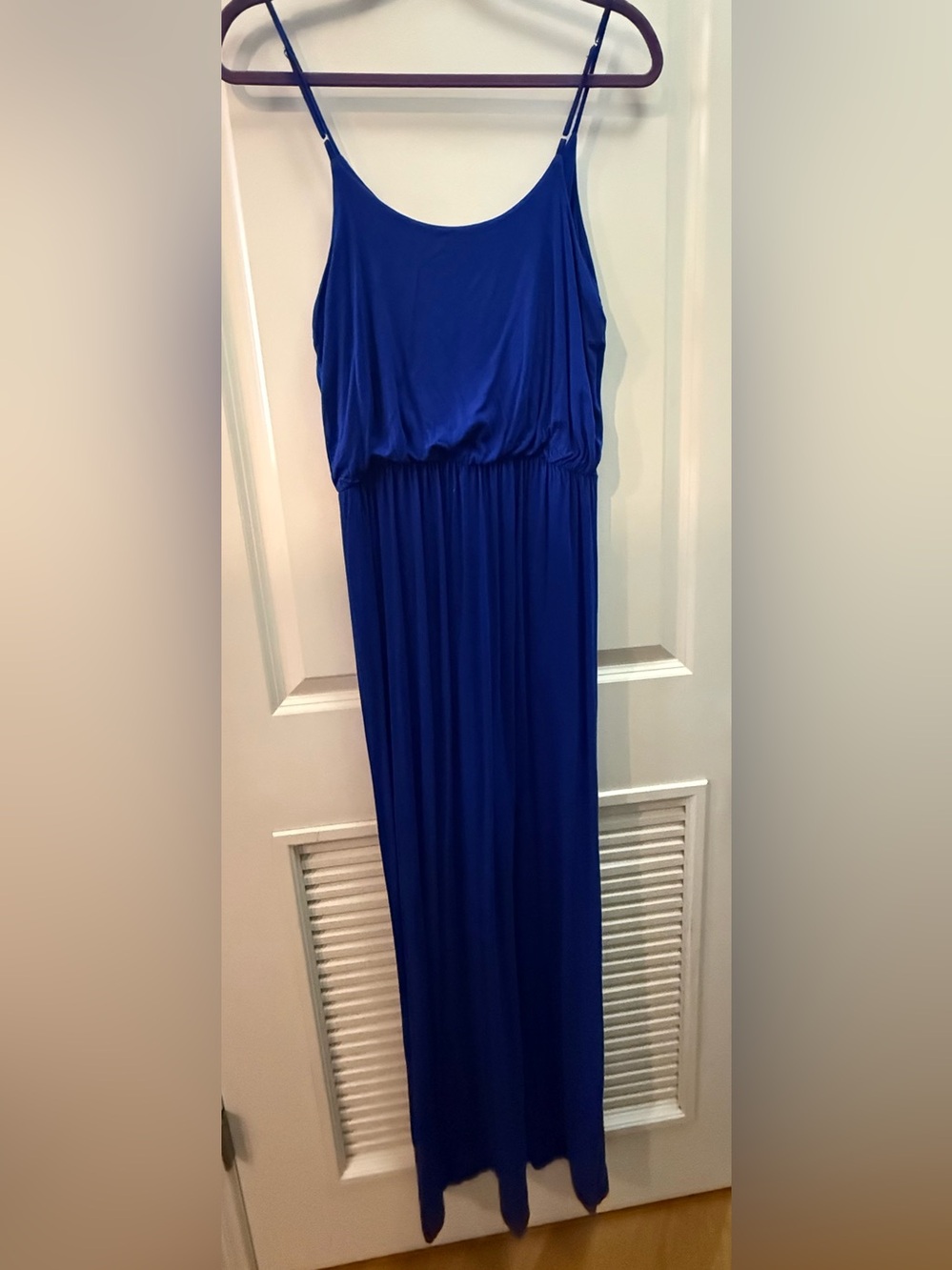 Lush Royal Blue Maxi Dress with Spaghetti Straps